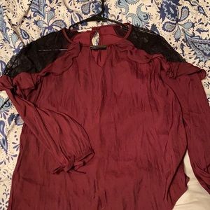 Maurices Lace Shoulder Blouse